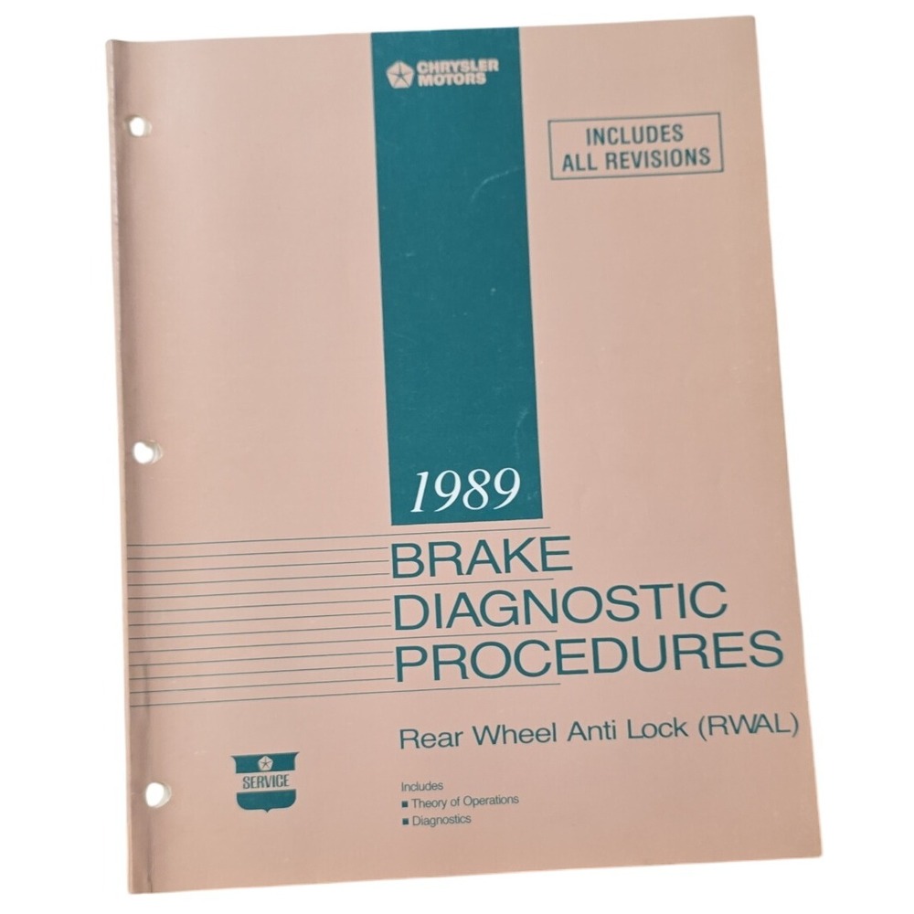 1989‎ Chrysler Brake Diagnostic Procedures Rear Wheel Anti Lock RWAL Manual